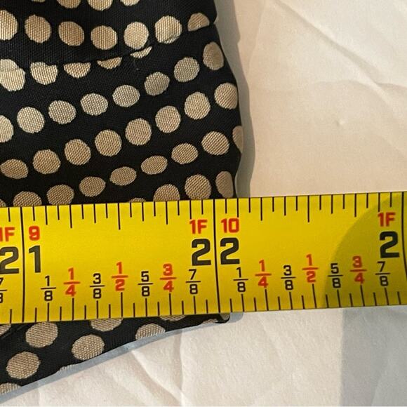 MNG Black W Tan Polka Dots Relaxed Fit Casual Dress NWOT Size 12 - Picture 9 of 11